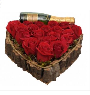 Coração de Rosas Com Chadon