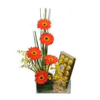 Gerberas com Ferrero