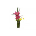 Lírios Brancos no Vidro Médio