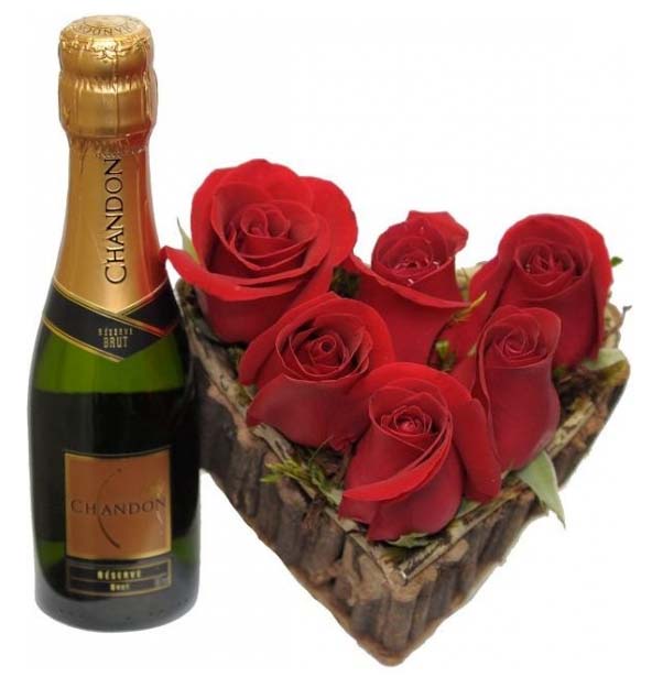 Mini Coração Com Chandon