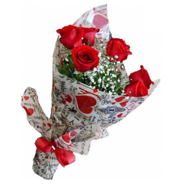 Namorito - Buque com 6 Rosas Vermelhas